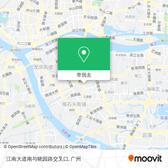 江南大道南与晓园路交叉口地图