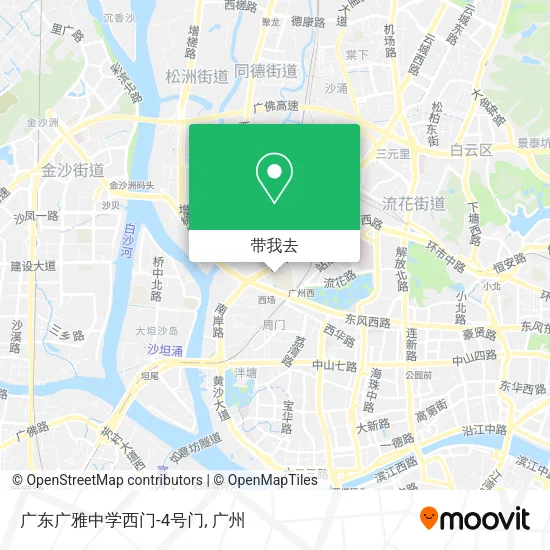 广东广雅中学西门-4号门地图