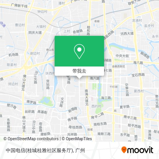 中国电信(桂城桂雅社区服务厅)地图