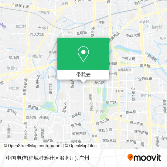 中国电信(桂城桂雅社区服务厅)地图