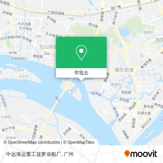 中远海运重工菠萝庙船厂地图