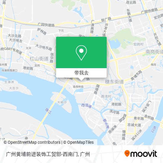 广州黄埔前进装饰工贸部-西南门地图