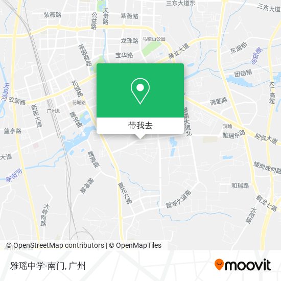 雅瑶中学-南门地图
