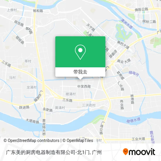 广东美的厨房电器制造有限公司-北1门地图
