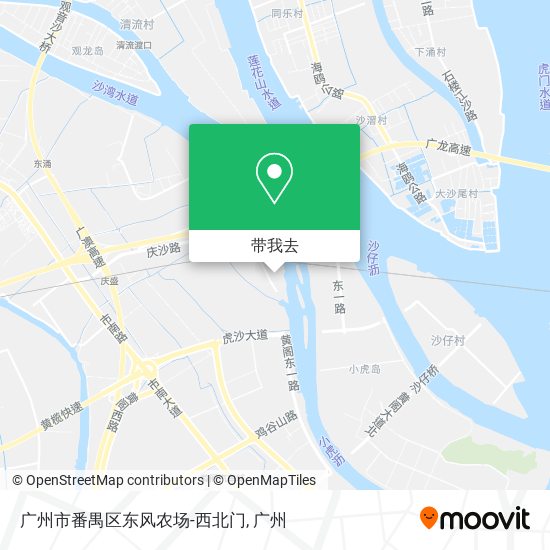 广州市番禺区东风农场-西北门地图