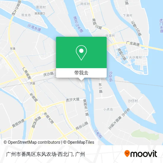 广州市番禺区东风农场-西北门地图
