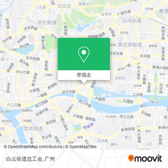 白云街道总工会地图