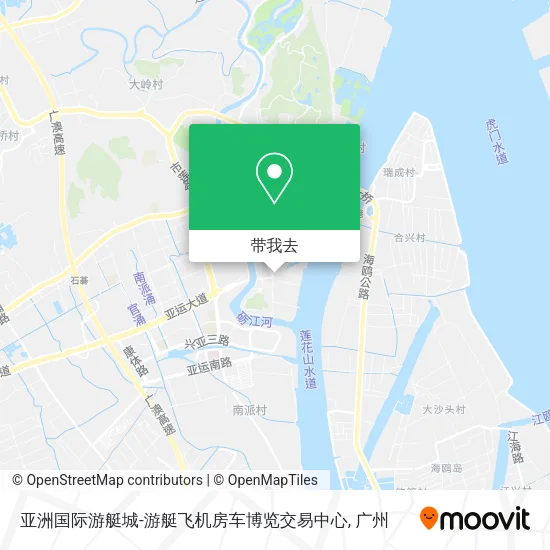 亚洲国际游艇城-游艇飞机房车博览交易中心地图