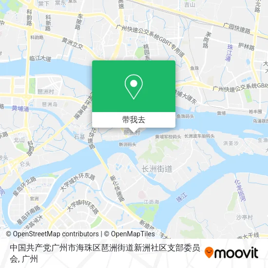 中国共产党广州市海珠区琶洲街道新洲社区支部委员会地图