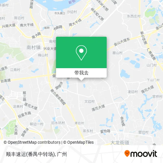 顺丰速运(番禺中转场)地图