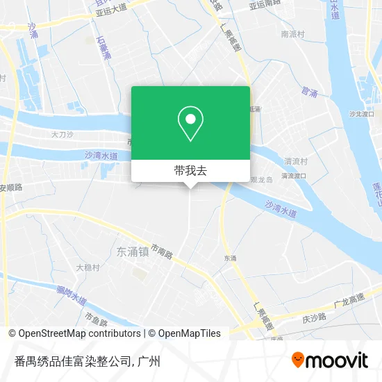 番禺绣品佳富染整公司地图