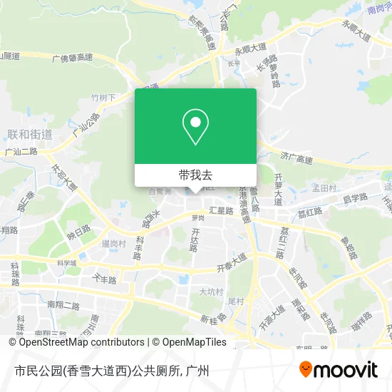 市民公园(香雪大道西)公共厕所地图