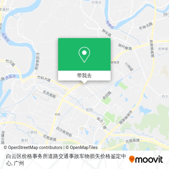 白云区价格事务所道路交通事故车物损失价格鉴定中心地图