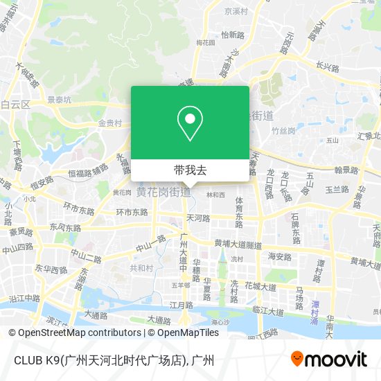 CLUB K9(广州天河北时代广场店)地图