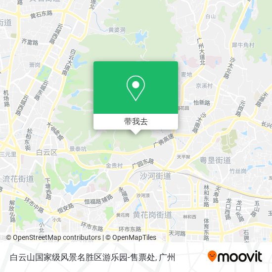 白云山国家级风景名胜区游乐园-售票处地图