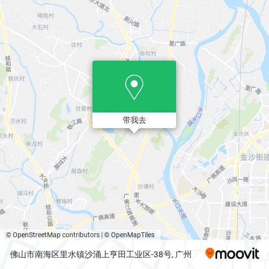 佛山市南海区里水镇沙涌上亨田工业区-38号地图