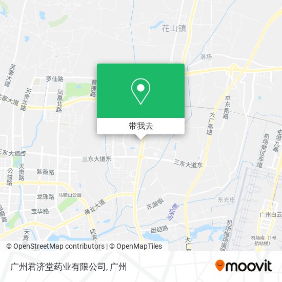广州君济堂药业有限公司地图