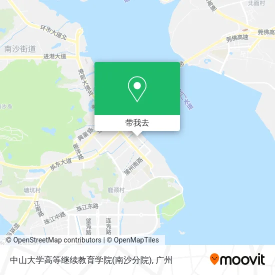 中山大学高等继续教育学院(南沙分院)地图