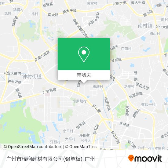 广州市瑞榈建材有限公司(铝单板)地图