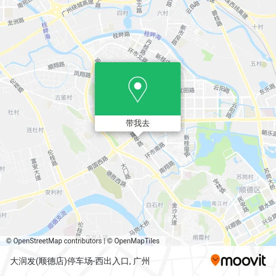 大润发(顺德店)停车场-西出入口地图