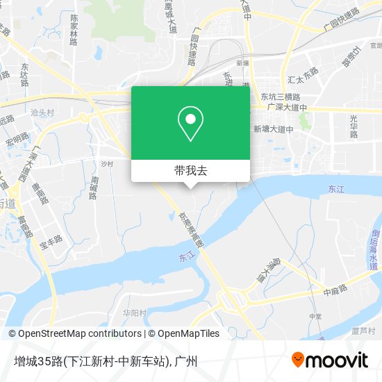 增城35路(下江新村-中新车站)地图