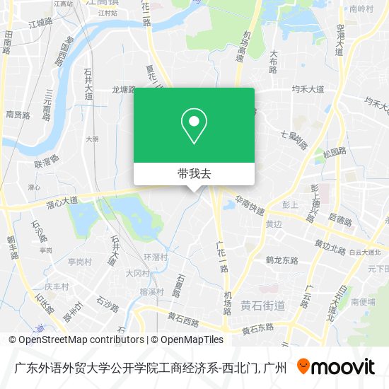 广东外语外贸大学公开学院工商经济系-西北门地图