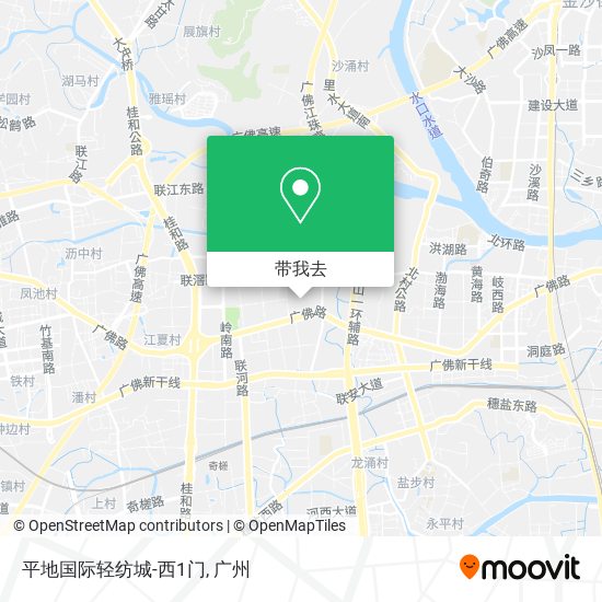 平地国际轻纺城-西1门地图