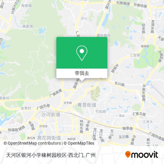 天河区银河小学橡树园校区-西北门地图