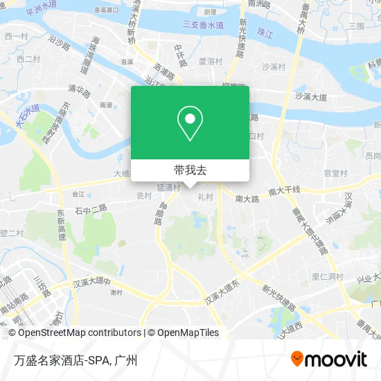 万盛名家酒店-SPA地图