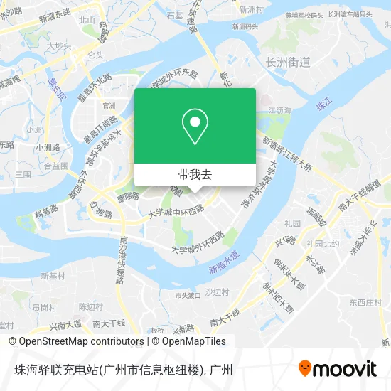 珠海驿联充电站(广州市信息枢纽楼)地图