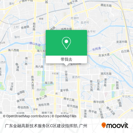 广东金融高新技术服务区C区建设指挥部地图
