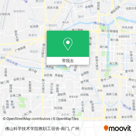 佛山科学技术学院教职工宿舍-南门地图