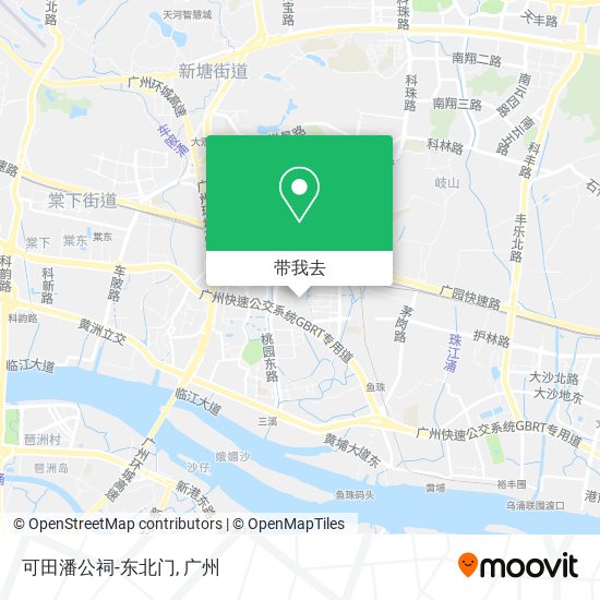 可田潘公祠-东北门地图