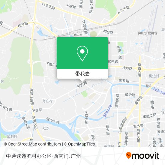 中通速递罗村办公区-西南门地图