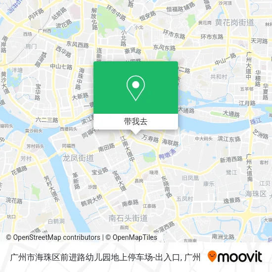 广州市海珠区前进路幼儿园地上停车场-出入口地图