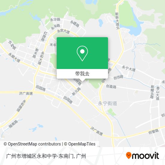 广州市增城区永和中学-东南门地图