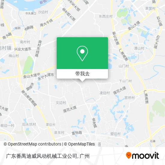 广东番禺迪威风动机械工业公司地图