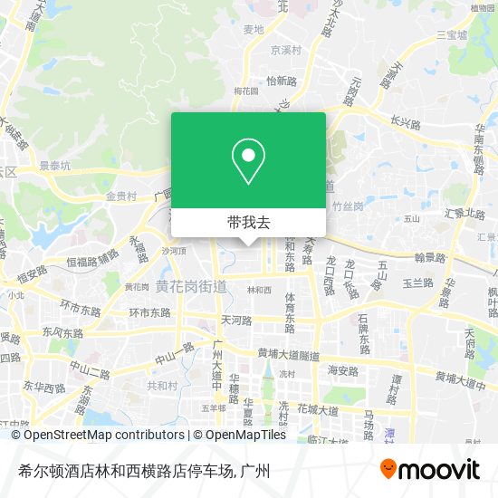 希尔顿酒店林和西横路店停车场地图