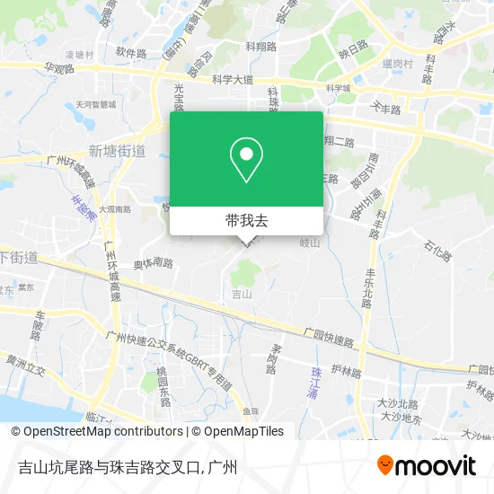 吉山坑尾路与珠吉路交叉口地图