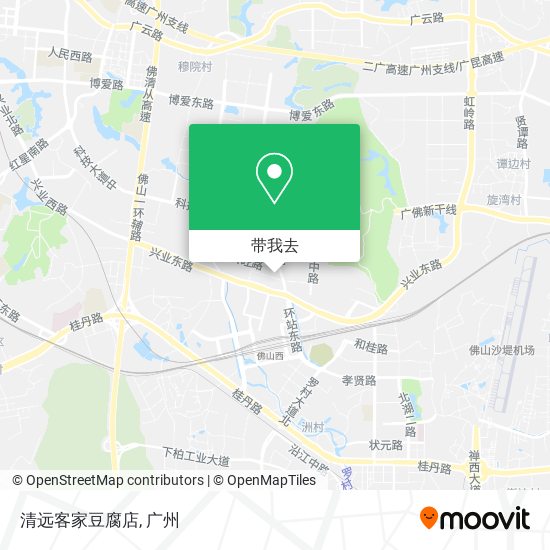 清远客家豆腐店地图