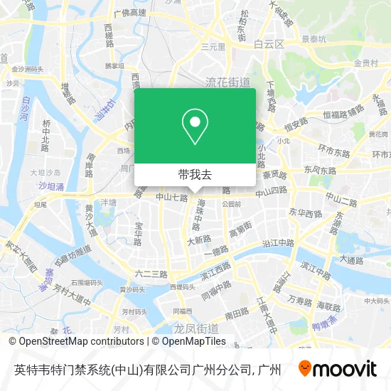 英特韦特门禁系统(中山)有限公司广州分公司地图