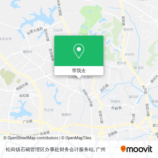 松岗镇石碣管理区办事处财务会计服务站地图