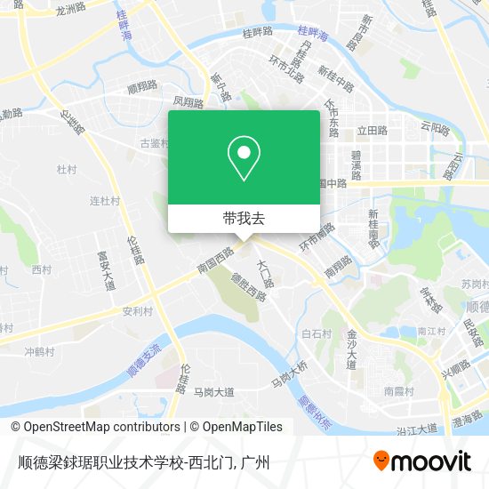 顺德梁銶琚职业技术学校-西北门地图