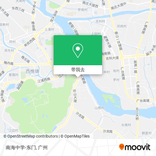 南海中学-东门地图