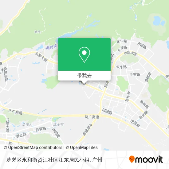 萝岗区永和街贤江社区江东居民小组地图