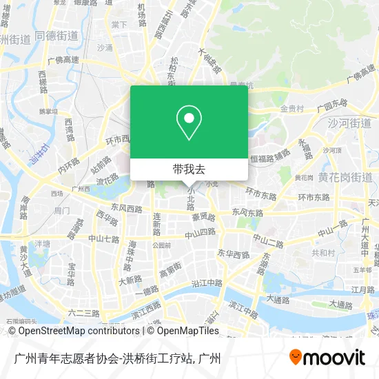 广州青年志愿者协会-洪桥街工疗站地图