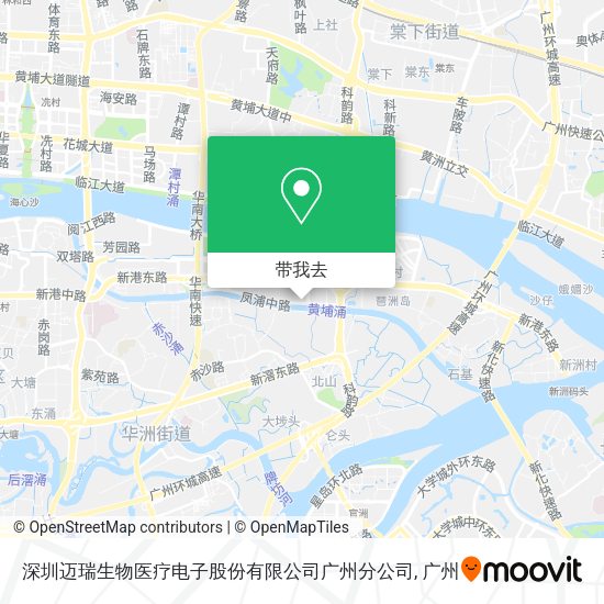 深圳迈瑞生物医疗电子股份有限公司广州分公司地图