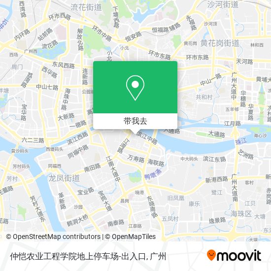仲恺农业工程学院地上停车场-出入口地图