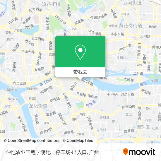 仲恺农业工程学院地上停车场-出入口地图