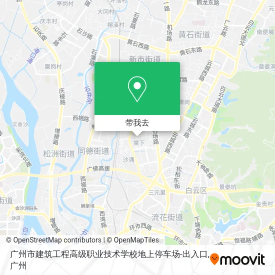 广州市建筑工程高级职业技术学校地上停车场-出入口地图